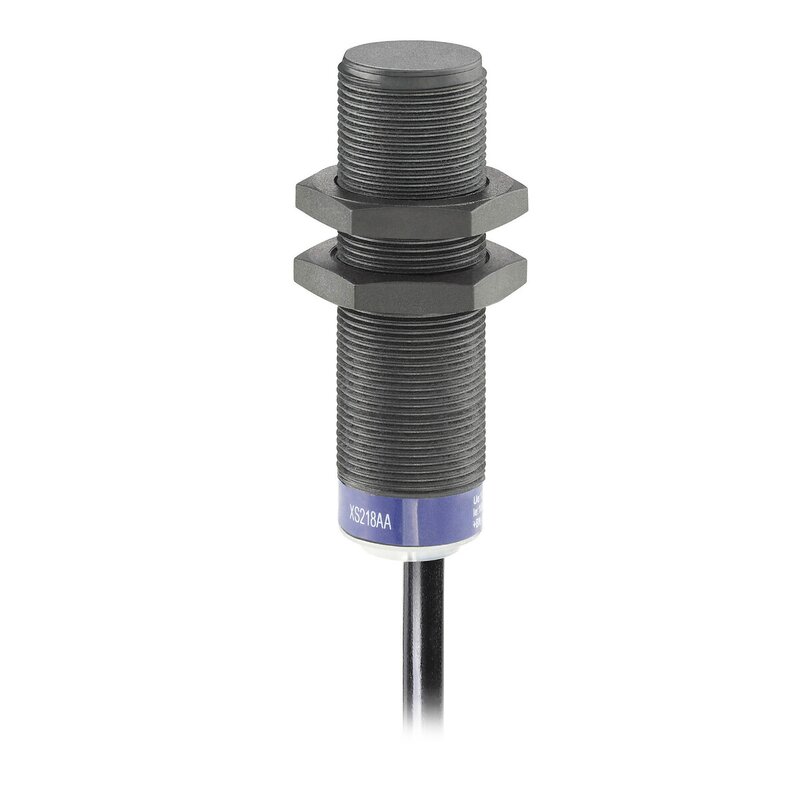 INDUKTIV SENSOR SYLINDRISK M18 12 48V DC NPN INGEN 3-LEDNINGER IKKE-FLUSH 2M - Bilde 1