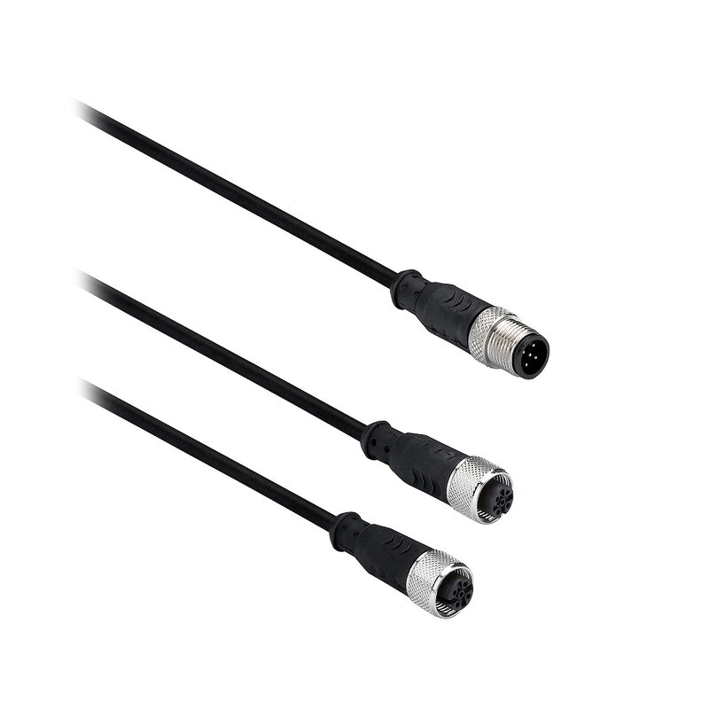 Y-M12 5-POLS SPLITTER-EMITTER FOR SIKKERHETSLYSGARDIN INTEGRERT DEMPING - Bilde 1