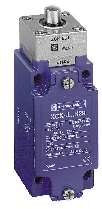 Endebryter, XC Standard, XCKJ, metallendestempel, 1NC+1 NO, snap-action, Pg13
