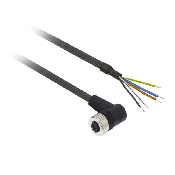 HUNN, M12, 5PINS, ALBUEFORKOBLET KONNEKT TIL HØYRE KABEL 2 M