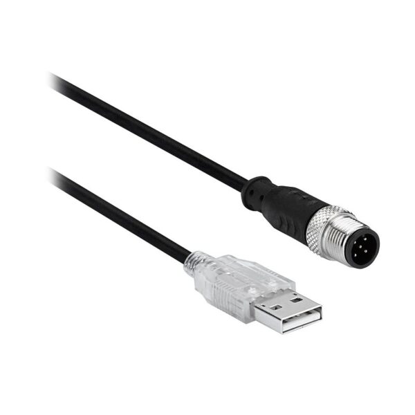 USB-M12 5-POLS ADAPTER FOR SIKKERHETSLYSGARDIN INTEGRERT DEMPINGSPROGRAMMERING
