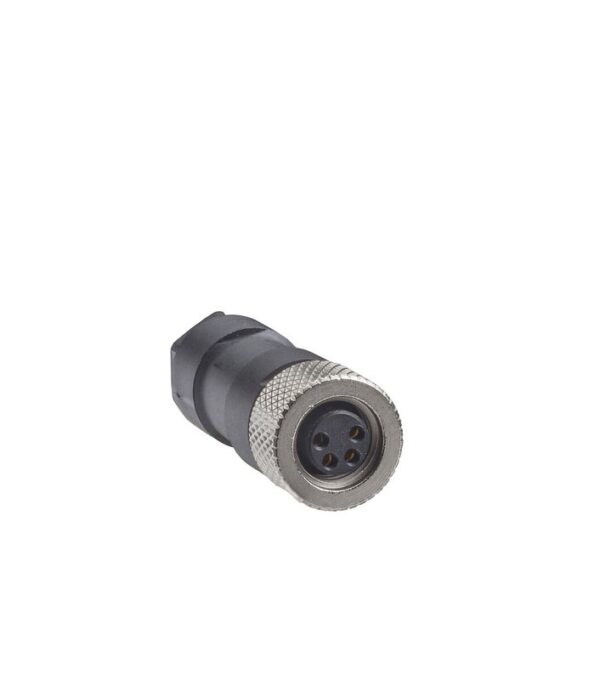 hunn, M8, 4-pins, rett konnekt til høyre kabelkjertel M9,5 x 1