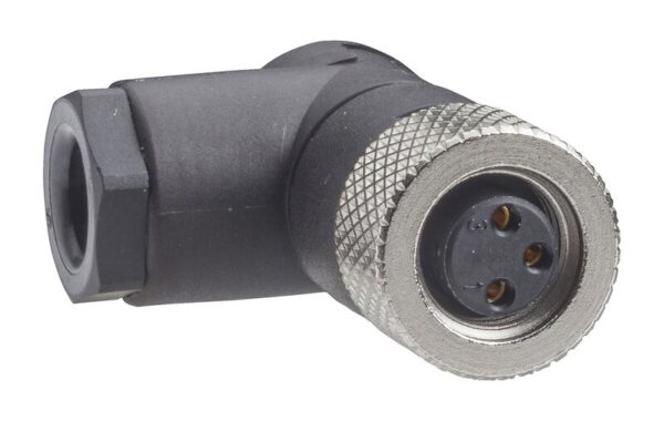 hunn, M8, 4-pins, rett konnekt til høyre kabelkjertel M9,5 x 1