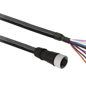 Forhåndskoblet kontakt XZ, rett hunn, M12, 8 pinner, kabel PUR 10 m - Bilde 3