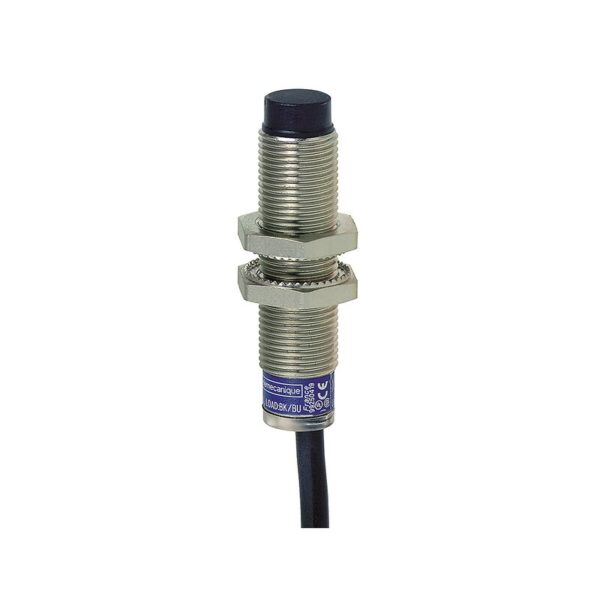 INDUKTIV SENSOR SYLINDRISK M12 12 24V DC NPN NO 3 LEDNINGER IKKE-FLUSH 2M