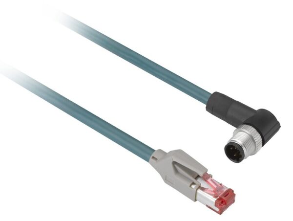 JUMPER ETHERNET M12/RJ45 RETT/ALBUESKJERMET 10M