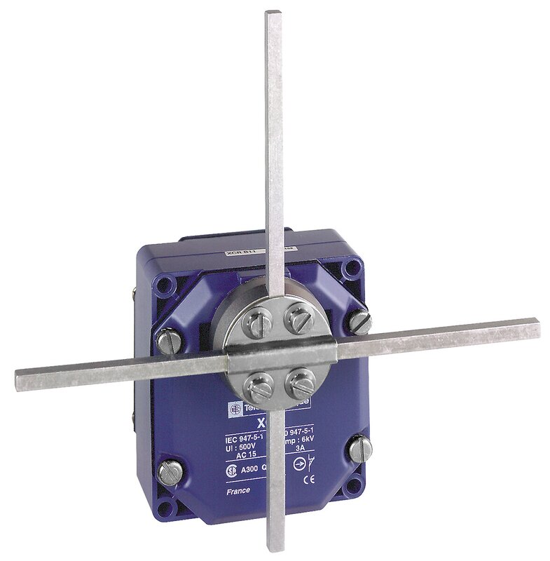 Endebryter XCRE firkantet stang 6 mm krysset eller T 1 NC og 1 NO - Bilde 5