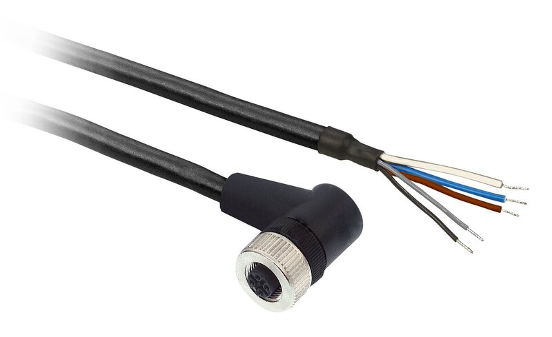 FORHÅNDSKABLET TILKOBLING PUR 5W M12 HunnKABEL ELB 5M - Bilde 1