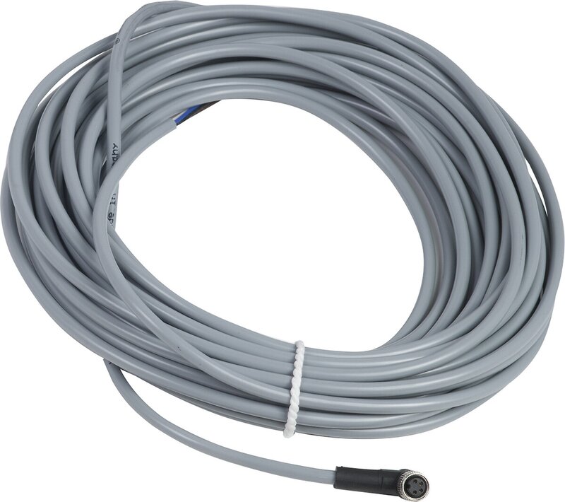 FORHÅNDSKOBLET KONTAKT, PVC, HUNN, M8, 4 PINNER, ALBUE, 10M - Bilde 1