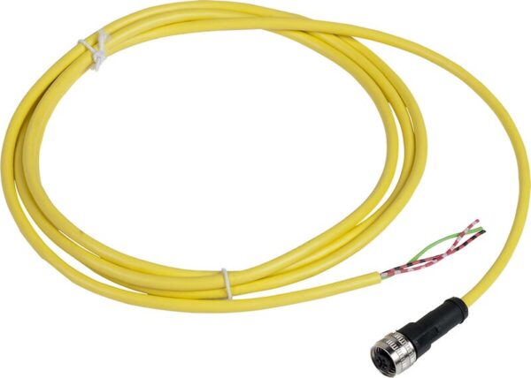 FORHÅNDSKOBLET KONTAKT, PVC, HUNN, 1/2, 3 PINNER, RETT, 2M