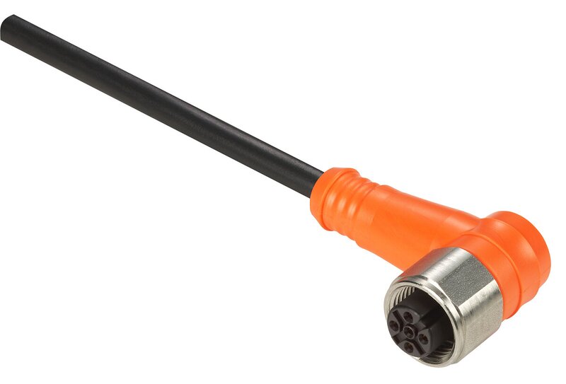 Forhåndskoblet kontakt XZ, albueformet hunn, M12, 5 pinner, kabel PVC 5 m - Bilde 4