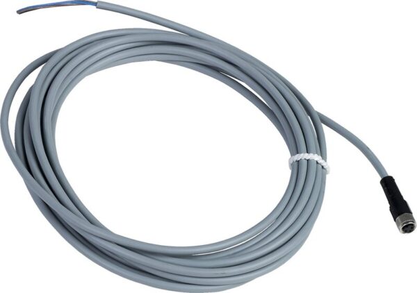 FORHÅNDSKOBLET KONTAKT, PVC, HUNN, M8, 3 PINNER, RETT, 5M