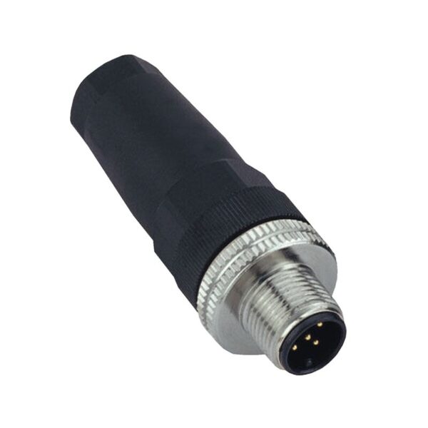 FORHÅNDSKOBLET KONTAKT, PVC, HANN, M12, 5 PINGER, RETT, 1M