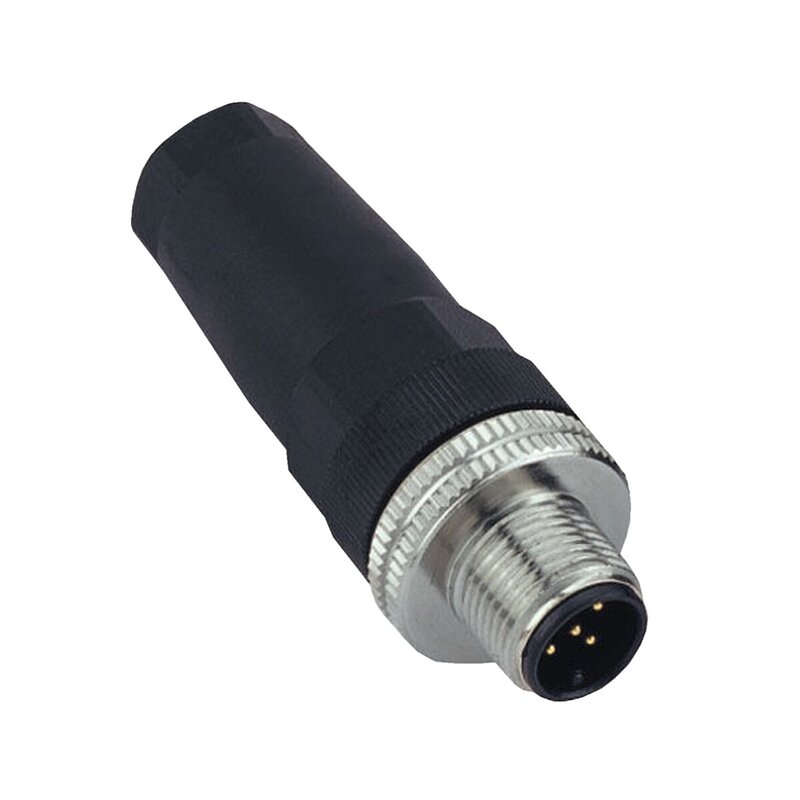 FORHÅNDSKOBLET KONTAKT, PVC, HANN, M12, 5 PINGER, RETT, 1M - Bilde 1