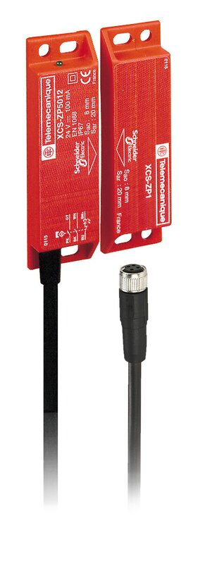 BRED MAGNETISK SIKKERHETSBRYTER 1NC 1NO 1LED PIGTAIL M12