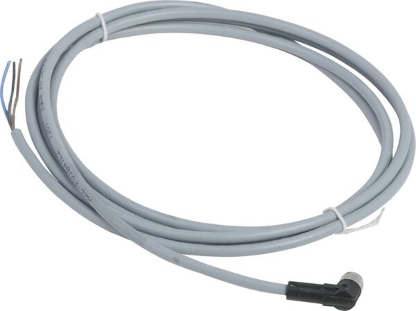 FORHÅNDSKOBLET KONTAKT, PVC, HUNN, M8, 4 PINNER, ALBUE, 2M
