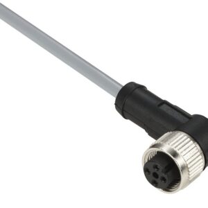FORHÅNDSKOBLET PVC-KONTAKT, HUNN M12 ALBUE, 5 LEDNINGER, 2M