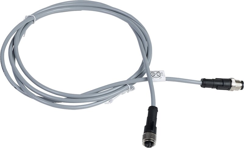 START-PVC-KABEL 4 LEDERE M12 RETT HANN- - M12 HUNN, RETT 2M - Bilde 1