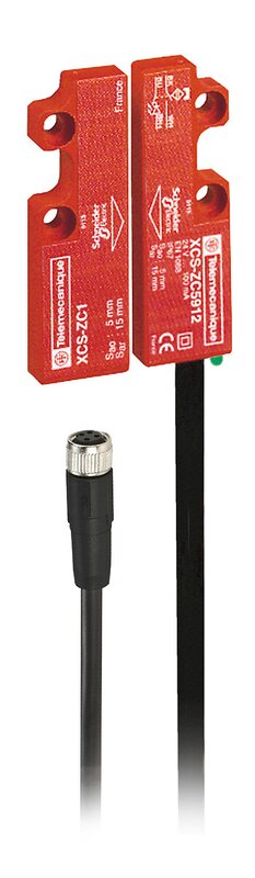 KORT MAGNETISK SIKKERHETS SW-KONTAKT 2NO+LED