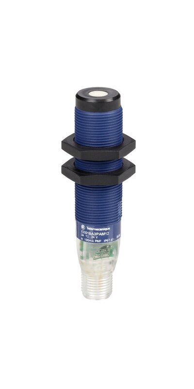 ultralydsensor sylindrisk M18 - Sn 0,5 m - 4..20 mA - M12-kontakt