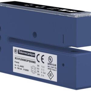 ULTRASONISK SENSOR ETIKETTGAFFEL 60X3 1224VDC PNP NO/NC TILKOBLING M8 - Bilde 1