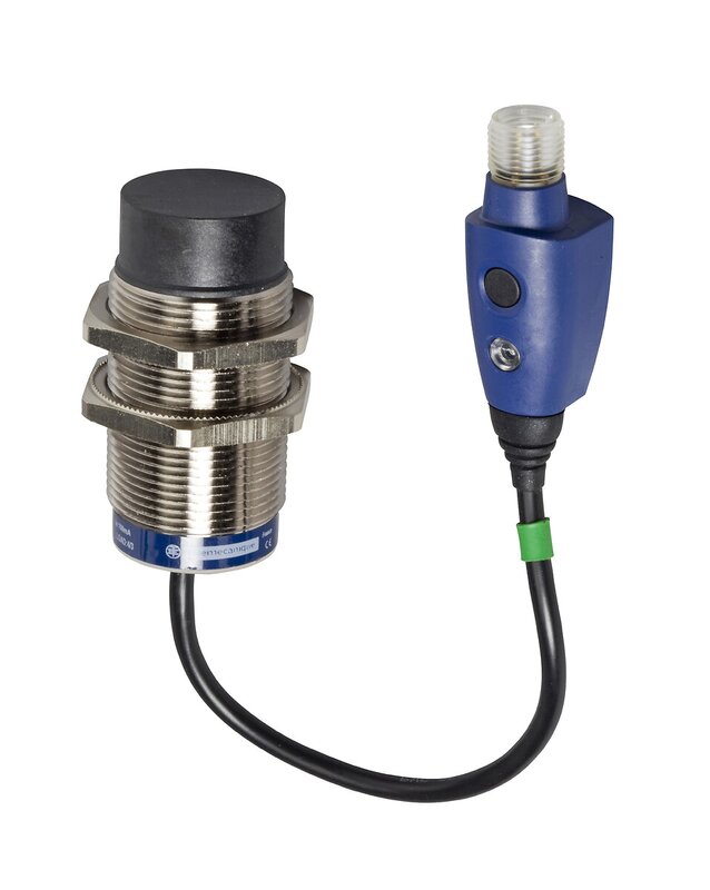 Induktiv sensor XS6 sylindrisk M30 Sn 18 mm forhåndskablet M12-tilkobling til - Bilde 1