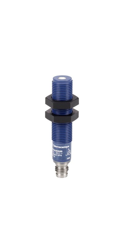 Ultralydsensor sylindrisk M12, Sn 0.1 m, NO, M8 connector