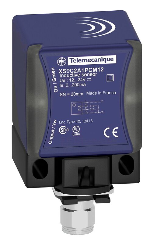 Induktiv sensor XS9 40x40x70 - PBT - Sn20 mm - 12..24VDC - M12