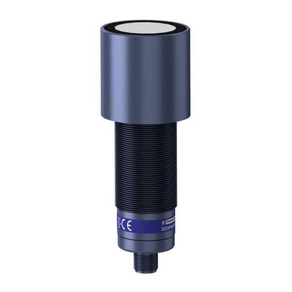 Ultralydsensor PLASTSYLINDRISK M30 RETT 8M 4-20mA + PNP