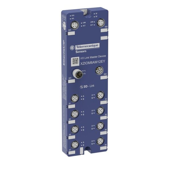 IO Link Master, 8 porter, klasse A, IP67, M12, Ethenet/IP, 24VDC