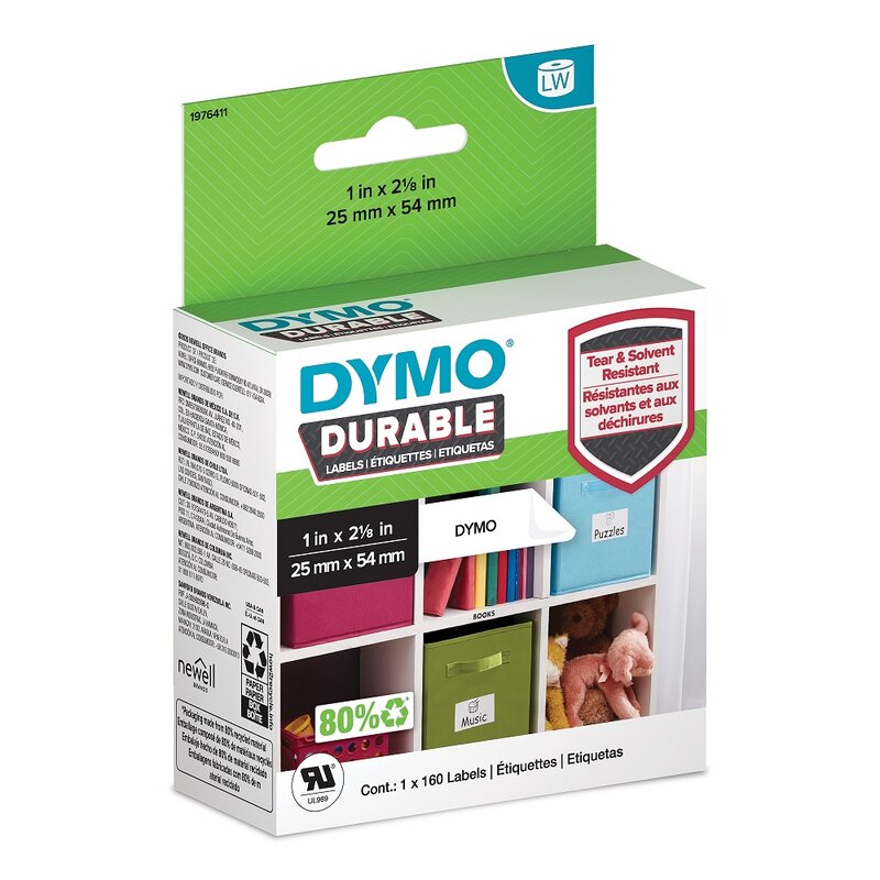 Etiketter til maskin, DYMO LabelWriter Durable 25mm x 54mm Small Multi-purpose L - Bilde 1