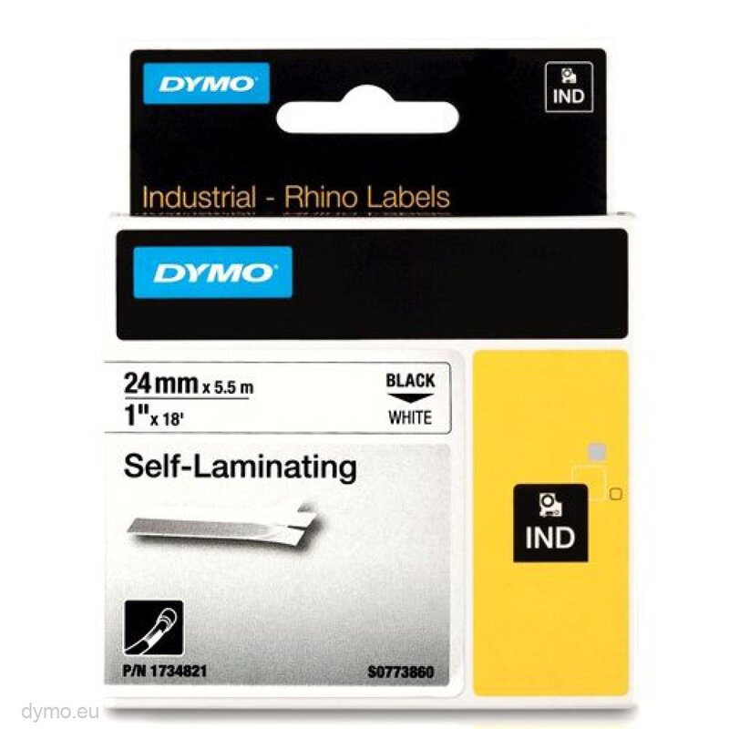 Ledningsmerker til maskin, SELVLAM.24MM HVIT/KLAR - Bilde 1