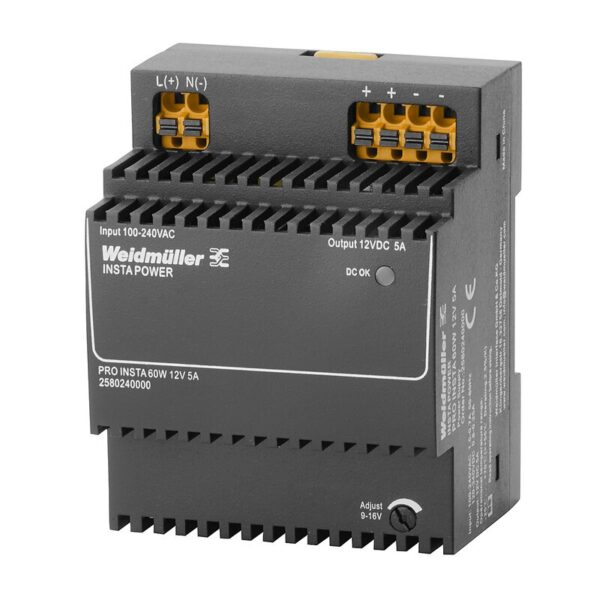 Strømforsyning AC/DC, PRO INSTA 60W 12V 5A