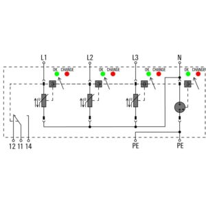 Overspenningsvern, TYPE 1 VPU AC I 3+1 R 300/12.5 - Bilde 3