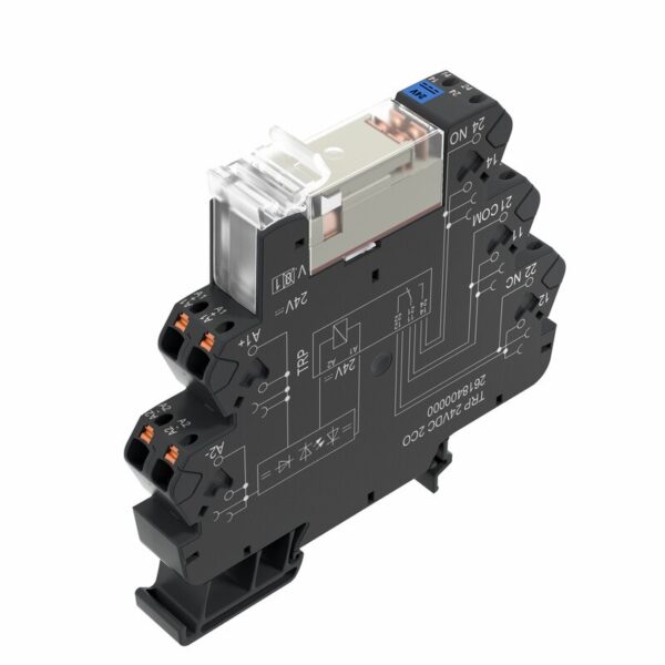 Releer og analoge skiller, Mekanisk, TRP 24VDC 2CO PUSH-IN TILKOBLING