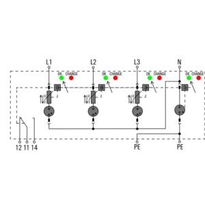 Overspenningsvern, TYPE 1 VPU AC I 3+1 R 300/12.5 LCF - Bilde 2