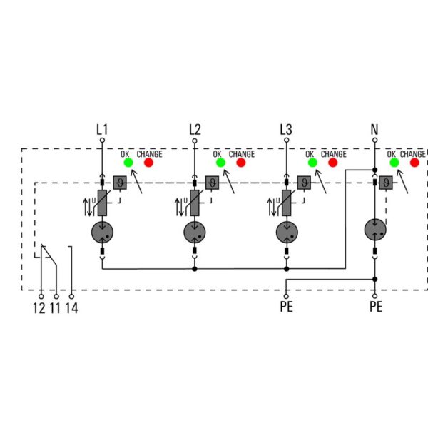 Overspenningsvern, TYPE 1 VPU AC I 3+1 R 300/12.5 LCF