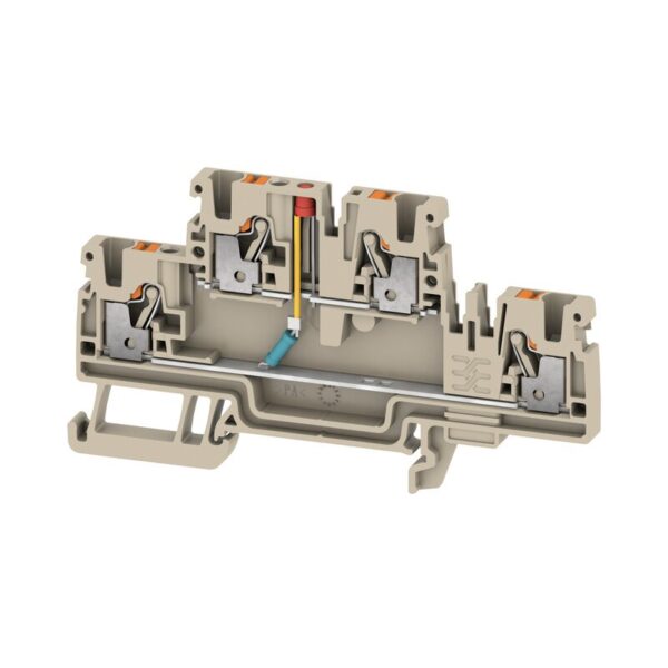 Rekkeklemme, A2T 2.5 EM1 24VUC LED RD/1 DIODEKLEMME PUSH-IN