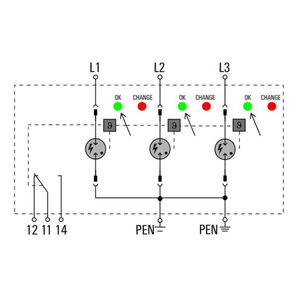 Overspenningsvern, TYPE 1 VPU AC I 3 R 275/25 LCF S