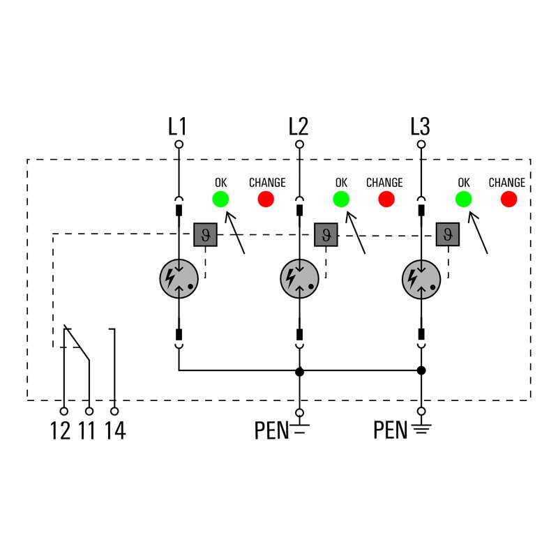 Overspenningsvern, TYPE 1 VPU AC I 3 R 275/25 LCF S - Bilde 3