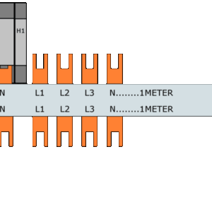 Samleskinner, S-SG-16T/3P+N+H1 FORDELING L1-L2-L3-N-H1 - Bilde 1