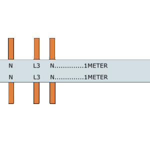 Samleskinner, S-SP-16L/3P+N+H1+FS FORDELING L1-N-H1,L2-N-H1,L3-N-H1 - Bilde 1