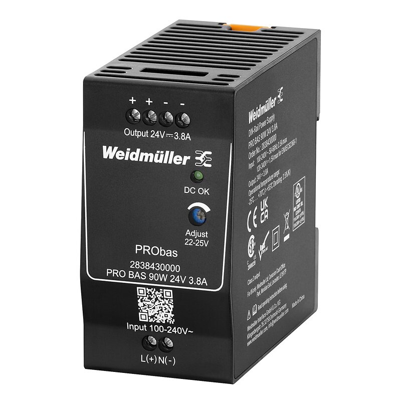 Strømforsyning AC/DC, PRO BAS 90W 24V 3.8A - Bilde 1
