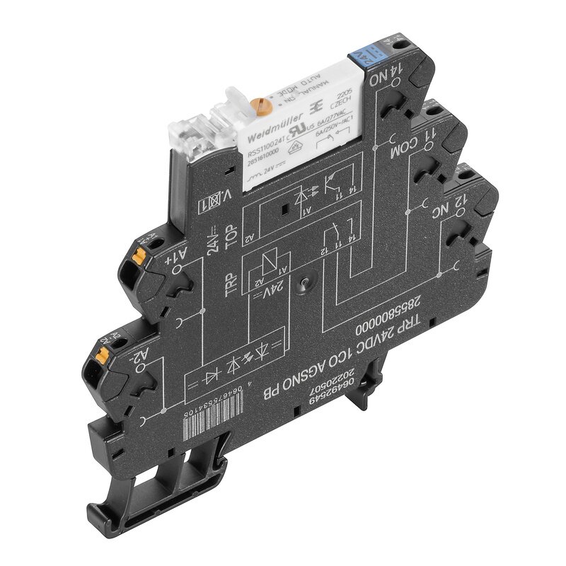 Releer og analoge skiller, Mekanisk, TRP 24VDC 1CO AGSNO PB - Bilde 1