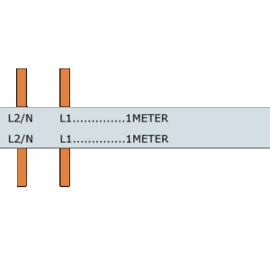 Samleskinner, S-SP-16L/2P+H1 FORDELING L1-L2/N-H1 - Bilde 1