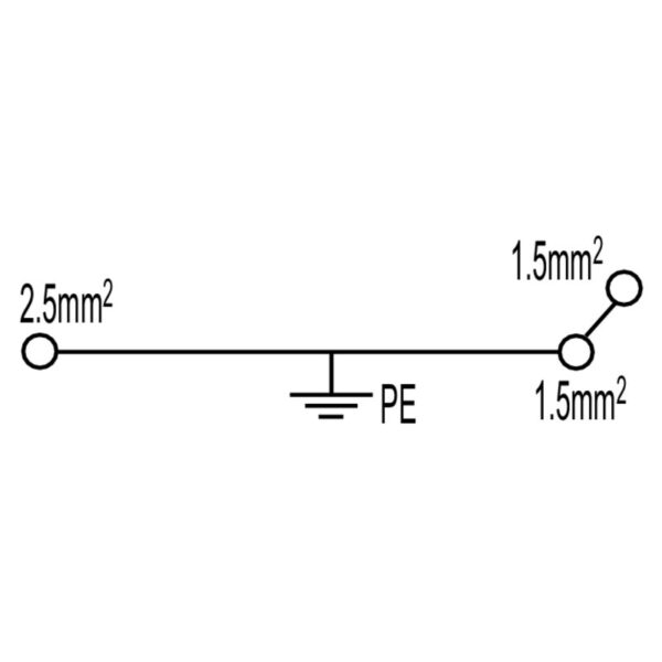 Rekkeklemme, WPE 2.5/1.5/ZR JORDKLEMME SKRU