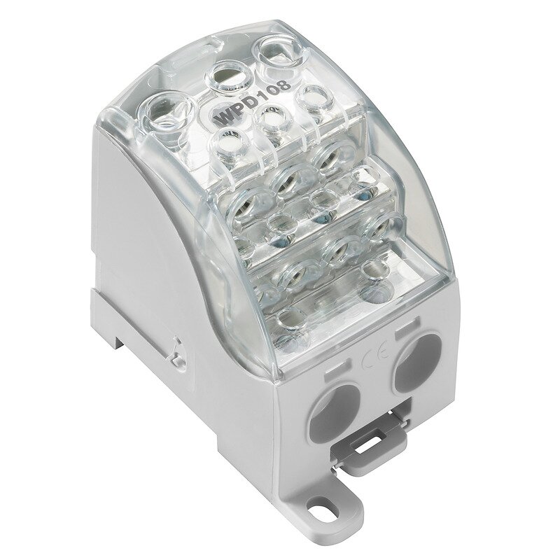 Distrubisjonsblokker, WPD 108 1X120/2X35+3X25+4X16 GY - Bilde 1