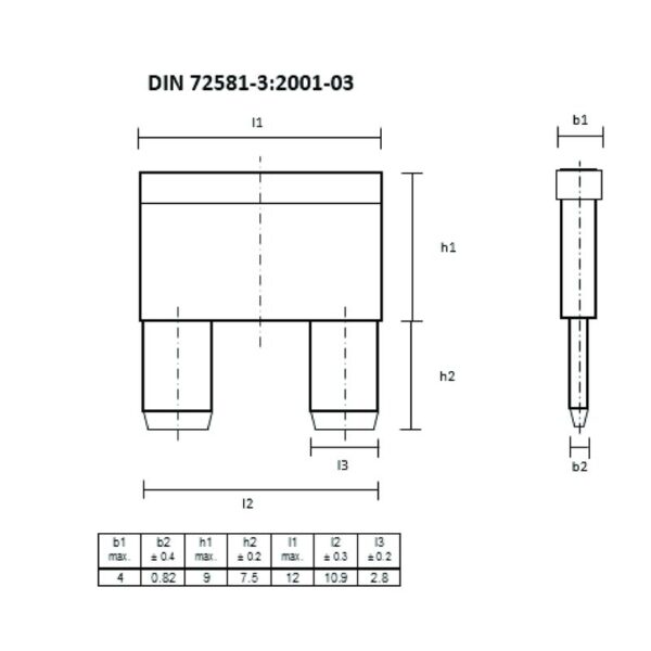 Rekkeklemme, AFS 2,5 CF 2C BK SIKRINGSKLEMME PUSH-IN FRONT