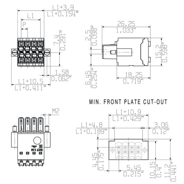 Pluggbare, KONTAKTER B2CF 3,50/16/180F SN OR BX