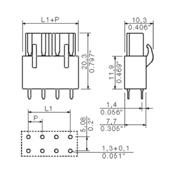 Pluggbare, KONTAKTER BLL 5,08/ 8/180 3,2 SN OR
